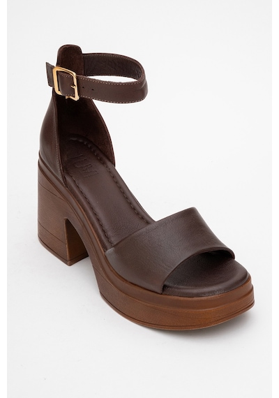 Luvishoes Margot Kahverengi Hakiki Deri Kadın Platform Topuklu Sandalet Kahverengi Deri Luvishoes Margot Kahverengi Hakiki Deri Kadın Platform Topuklu Sandalet Kahverengi Deri