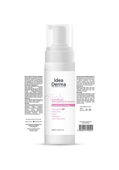 İdea Derma Hassas Ciltler için Yüz Temizleme Köpüğü 200 ML