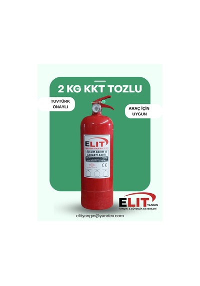 Elit Yangın 2 Kg Uyumlu Kuru Kimyevi Tozlu Yangın Söndürücü Dolum 2025 Bitiş 2029