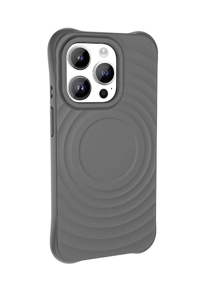 Kilifone - İphone 14 Pro Uyumlu Kılıf Magsafe Özellikli Airbagli Mat Görünümlü Hepi Kapak - Gri - T32161