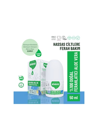 Siveno Aloe Vera İçerikli Vegan Roll-On Deodorant 50 ML
