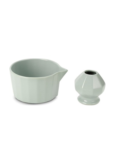 Seramik Chawan Matcha Çayı Köpürtme Kasesi Ve Whisk Matcha Tutucu Mt247 Yeşil
