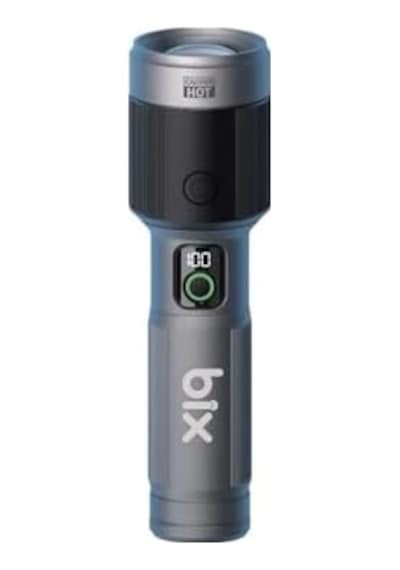 Bix Flashlight Bx5101fl 60w Led, Max. 2300 Lümen Parlaklık Ve 850 Metreye Kadar Uzun Menzilli, Şarj Edilebilir, Led Güç Göstergeli Ve Çok Modlu Kamp Acil Durum İçin Kompakt El Feneri