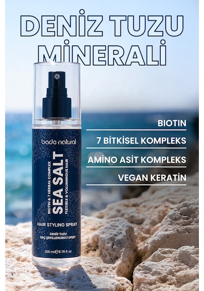 Bade Natural Deniz Tuzu Şekillendirici Saç Spreyi 200 Ml