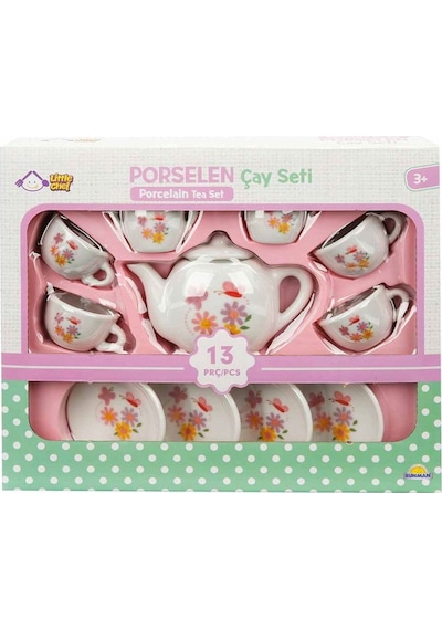 1501 Porselen Çay Seti 13 Parça - Beyaz