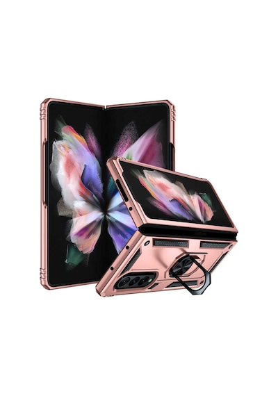 Samsung Uyumlu Galaxy Z Fold 3 Kilif Standli Miknatisli Silikon Kapak 483415114