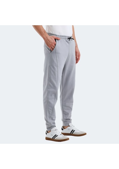 Slazenger NACIO Erkek Cepli Dar Paça Gri Eşofman Altı
