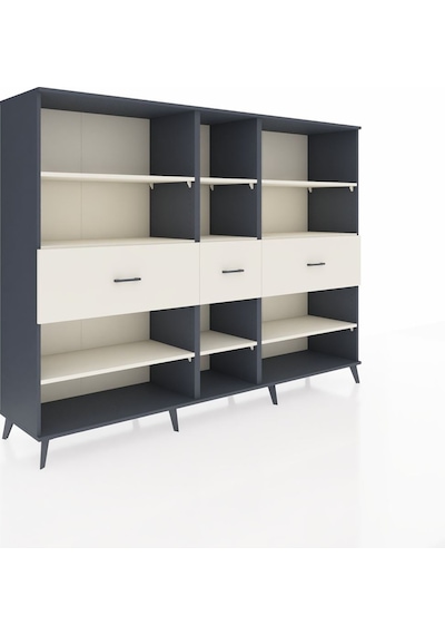 Hyperion Dolap 9 Raflı 3 Çekmeceli 220x44x163 Antrasit-aytaşı Antrasit-aytaşı Hyperion Dolap 9 Raflı 3 Çekmeceli 220x44x163 Antrasit-aytaşı Antrasit-aytaşı