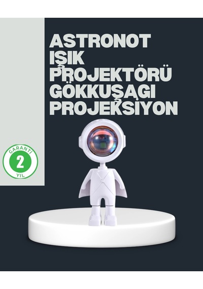 Hubrendy Tekno Astronot Tasarımlı Gün Batımı Efektli Şarjlı Led Lamba Diğer