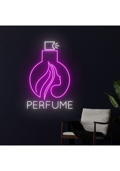 Perfume Yazılı Ve Şekilli Neon Tabela Pembe