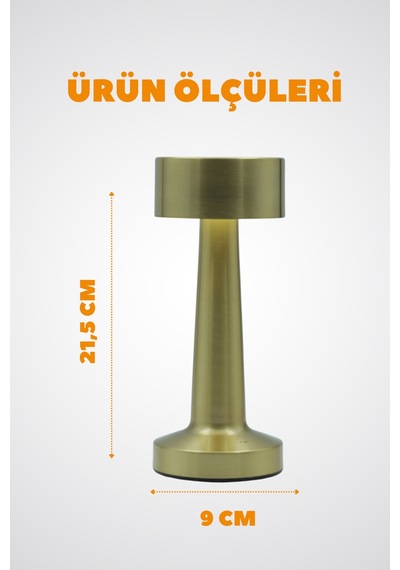 Hangast Hl-007g Dekoratif Metal Gold Masa Lambası Ledli 5