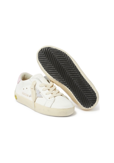 Golden Goose Çocuklar Için Süper Yıldız Deri Spor Ayakkabıları Beyaz