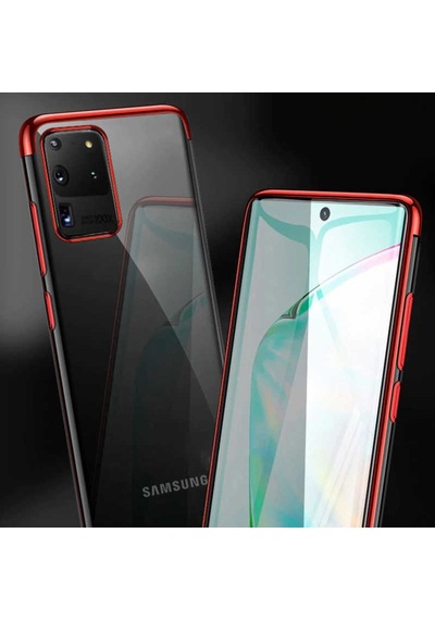 Galaxy S20 Ultra Köseleri Renkli Kamera Korumali Seffaf Kilif 417267120