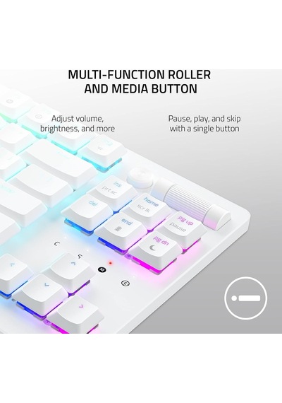 Deathstalker V2 Pro Tkl Ckicky - Kablosuz Düşük Profilli Rgb Tenkeyless Optik Klavye Uzun Pil Ömrü, İnce Kasa,