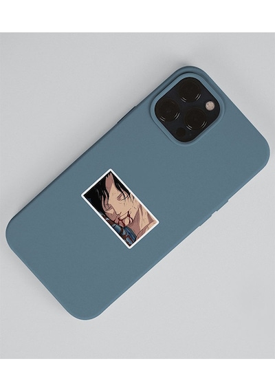 One Piece 2li Sticker Set -portgas D. Ace-telefon Süsleme Etiketleri-ödül Çıkartmaları- Anime Etiketi Kırmızı