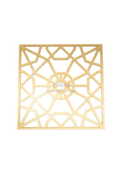 Dekoratif Mobilya Kare Süs Altın 24x24 Cm Karışık Karışık