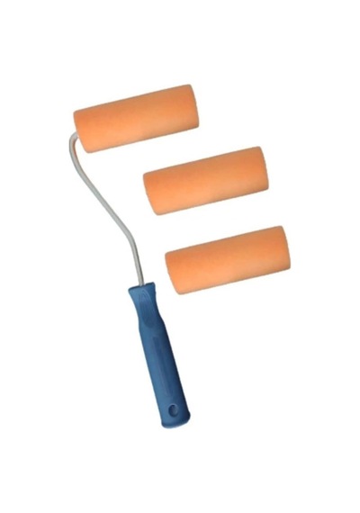 Saten Ipek Rulo Fırça Seti 10cm Tek Ebat,turuncu 3'lü Eh6073