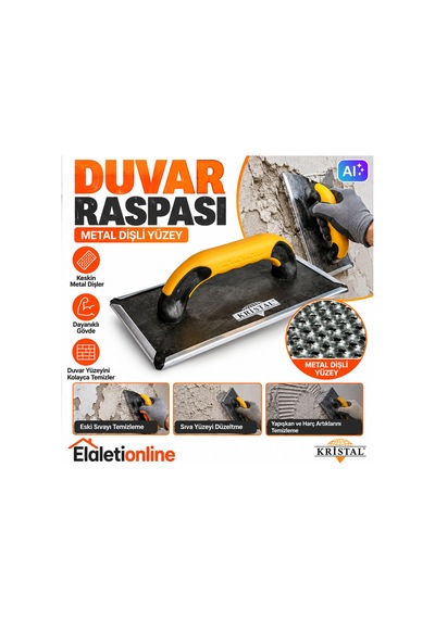 Duvar Raspası Metal Dişli Ergonomik Saplı Sıva Kazıma, Duvar Temizleme Ve Yüzey Düzeltme Aparatı - 937155423