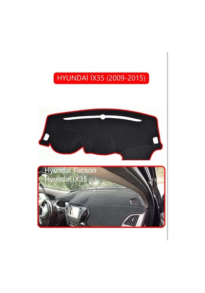 Hyundai İx35 2009-2015torpido Koruma Halısı Kırmızı Kenar