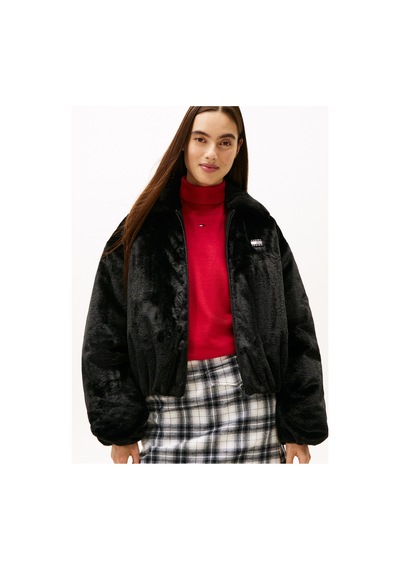 Tommy Hilfiger Tjw Suni Kürk Kadın Siyah Ceket Dw0dw21669bds Siyah