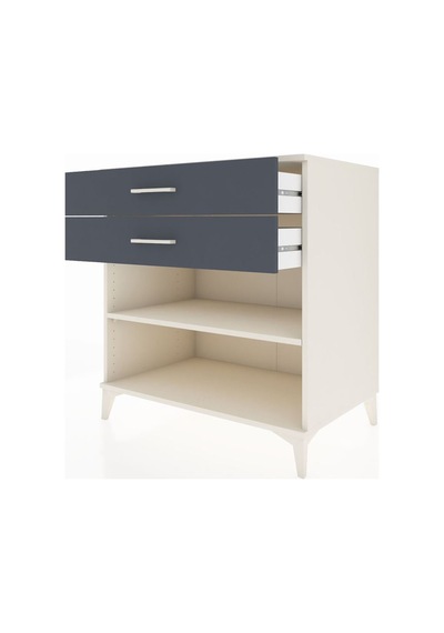 Kronos Şifonyer Tek Raflı 2 Çekmeceli 88x59x96 Aytaşı-antrasit Aytası