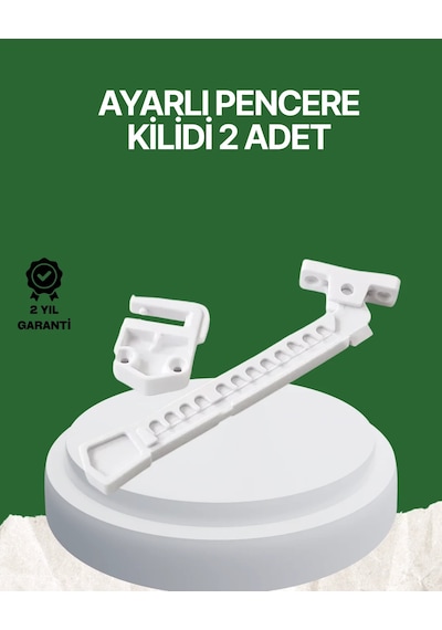 Çocuk Ve Evcil Hayvanlar İçin Pencere Emniyet Kilidi 2 Adet Beyaz