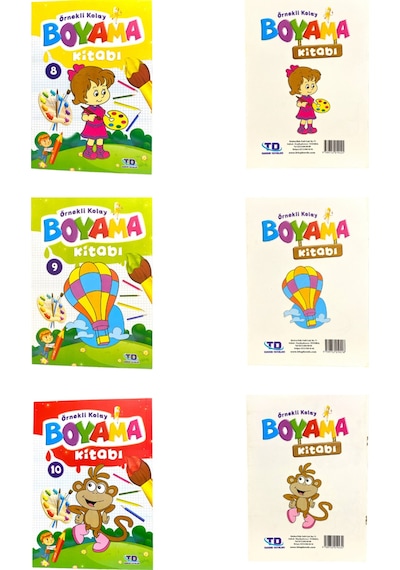 Örnekli Kolay Boyama Kitapları 10'lu Takım