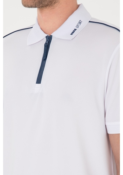 U.S. Polo Assn. Erkek Regular Fit Polo Yaka Beyaz Tişört 50299560-VR013