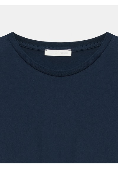 Dilvin 3683 Basic T-shirt-Koyu Lacivert