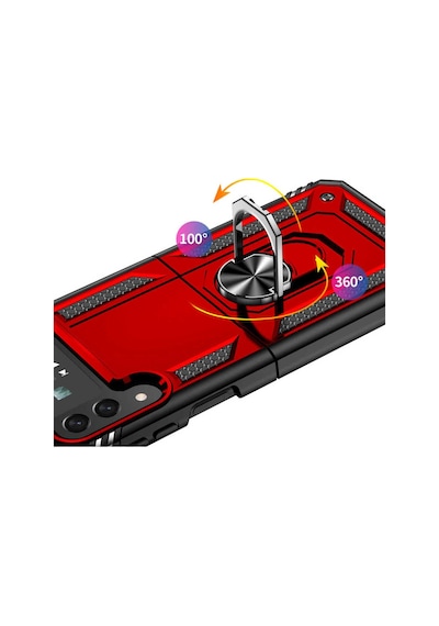 Galaxy Z Flip 4 Uyumlu Zore Vega Seri Tank Zırh Koruma Kılıf-mavi