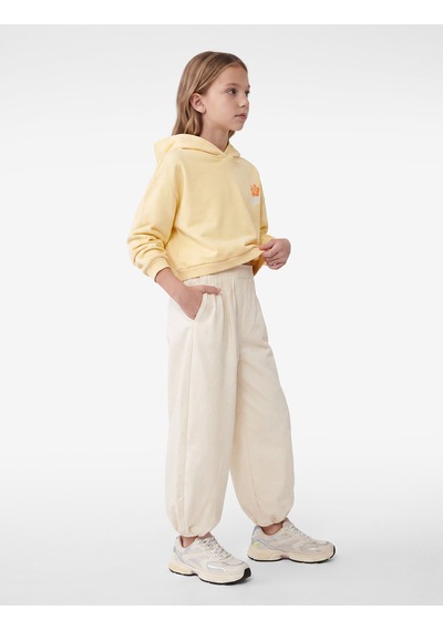 Koton Beli Lastikli Bol Kesim Balon Form Pantolon Bej 7wkg40018aw Ekru