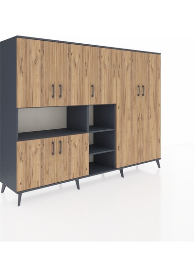 Hyperion Dolap 13 Raflı 7 Kapaklı 220x44x163 Antrasit-çam/antrasi Antrasit-çam/antrasit Hyperion Dolap 13 Raflı 7 Kapaklı 220x44x163 Antrasit-çam/antrasi Antrasit-çam/antrasit