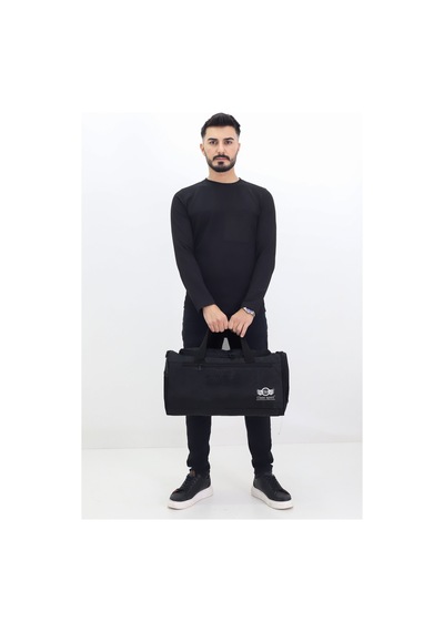 Probag Siyah Spor Ve Seyahat Çantası Ayakkabı Bölmeli, Su Geçirmez, Omuz Askılı Antrenman Çantası Siyah