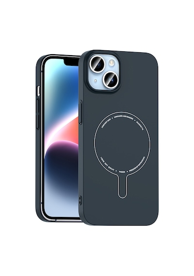 Maks Technology iPhone Uyumlu 14 Kılıf M-safe Şarj Özellikli Kamera Korumalı Mkst Elio Sert Pc Kapak - Lacivert