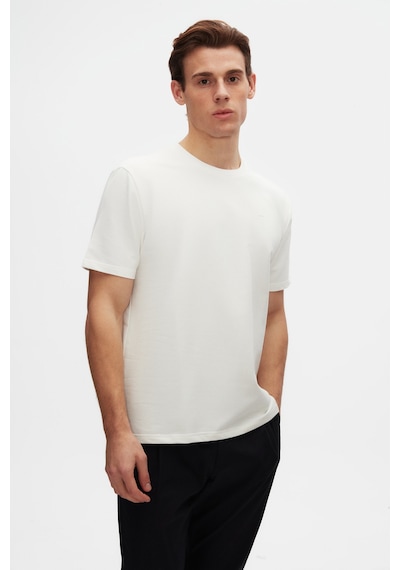Twn Slim Fit Ekru Baskılı T-shirt 4ec14ort12025 Ekru