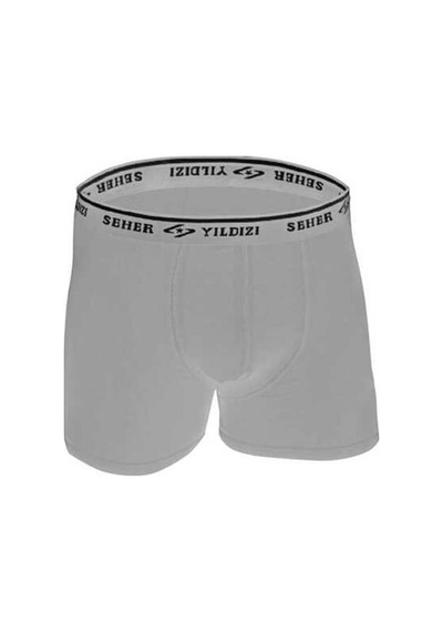 Seher Yıldızı Likralı Erkek Boxer 0060 | Gri