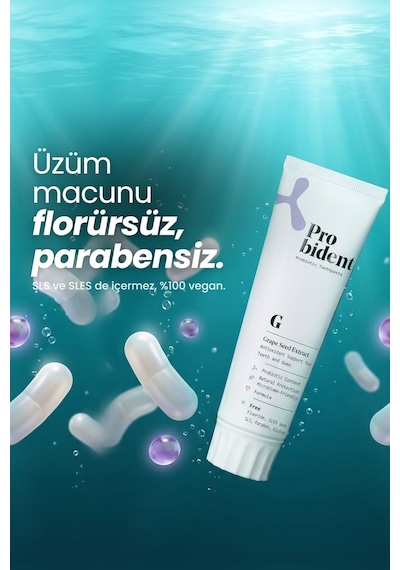 Probident Üzüm Çekirdeği Özütü İlaveli Probiyotik Diş Macunu 75 ML