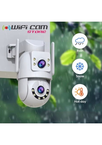 Mini Çift Kameralı Wifi Güvenlik Kamerası İç Ve Dış Ortama Uygundur