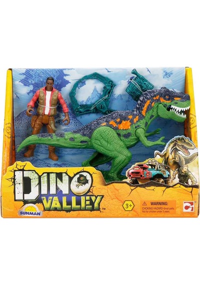 Sunman Oyuncak Oyun Set Dıno Valley Dınodanger 1fgr./1dinozor 2a. - Yeşil Standart