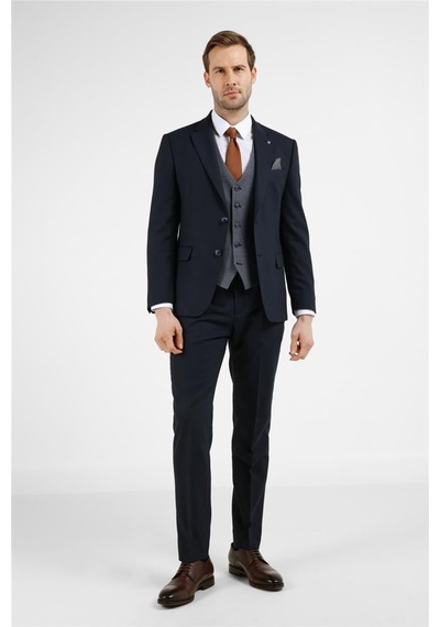 İmza Lacivert Mono Yaka Kazayağı Desen 6 Drop Slim Fit Takım Elbise 1001255173 Lacivert İmza Lacivert Mono Yaka Kazayağı Desen 6 Drop Slim Fit Takım Elbise 1001255173 Lacivert