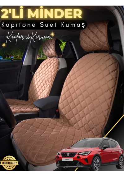 Seat Arona Uyumlu 2'li Süet Oto Koltuk Minderi Terletmez Universal Oto Koltuk Kılıfı A1