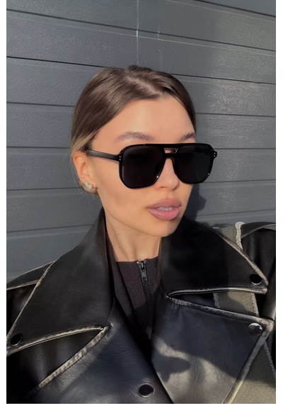 Renkli Cam Unisex Güneş Gözlüğü Uv400 Filtre Korumalı Siyah