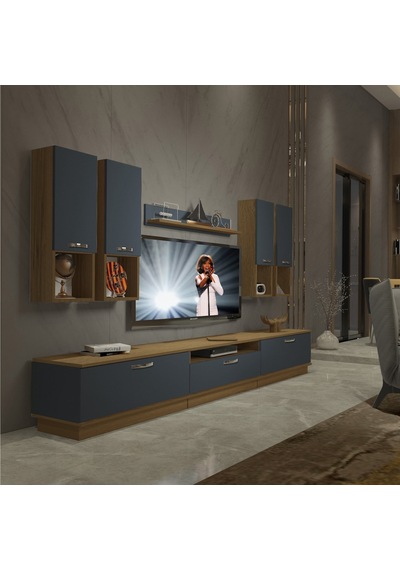 Decoraktiv Trendstyle 8da Mdf Tv Ünitesi Tv Sehpası - Pera Antrasit Antrasit - Açık Ceviz Decoraktiv Trendstyle 8da Mdf Tv Ünitesi Tv Sehpası - Pera Antrasit Antrasit - Açık Ceviz