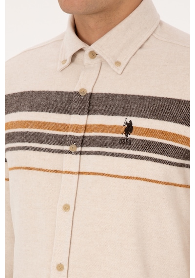 U.s. Polo Assn. Erkek Gömlek Desenli 50308334-vr256 İnci