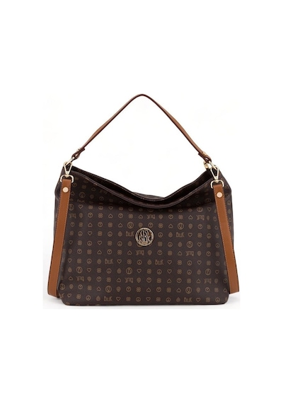 Bilik Deri Monogram Kahve/taba Kadın Omuz Çantası Nv 1003-mn Kahverengi - Taba