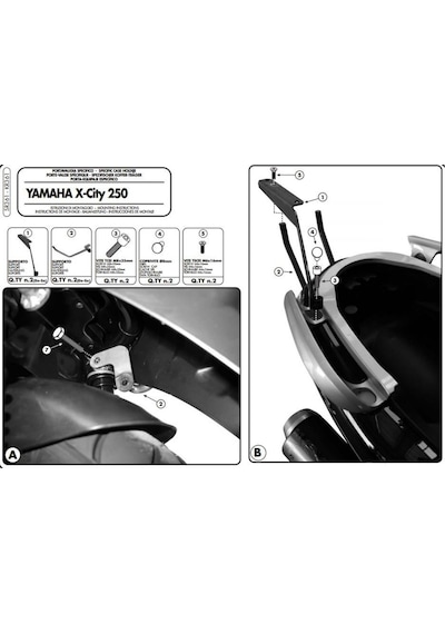 Gıvı Sr361 Yamaha X-Cıty 125-250 (07-16) Arka Çanta Taşıyıcı (484839460)