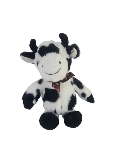 Sevimli Peluş İnek Hediyelik Uyku Arkadaşı 40 Cm Siyah