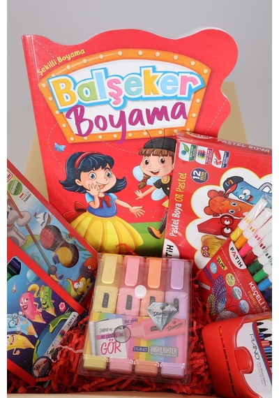 Dekomus Gıft Box Özeli Kutulu Fatih Boyama Okul Hobi Seti Altın