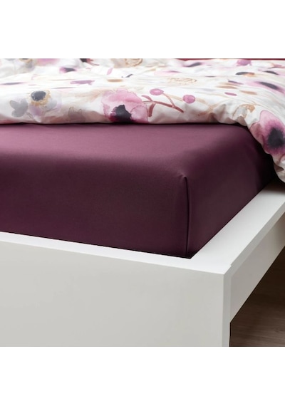 Ikea Ullvıde Çift Kişilik Çarşaf 240 X 260 Cm Koyu Bordo