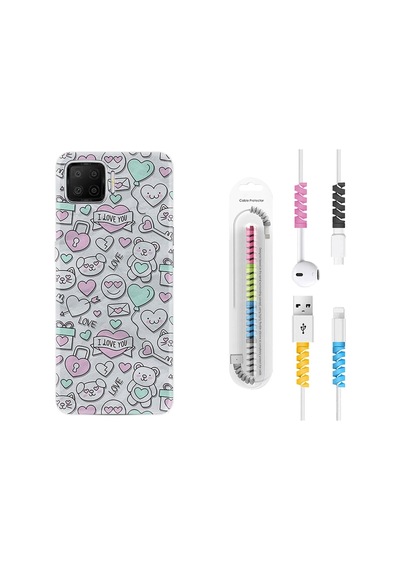 Oppo A73 Kılıf Kablo Koruyuculu I Love You 1882